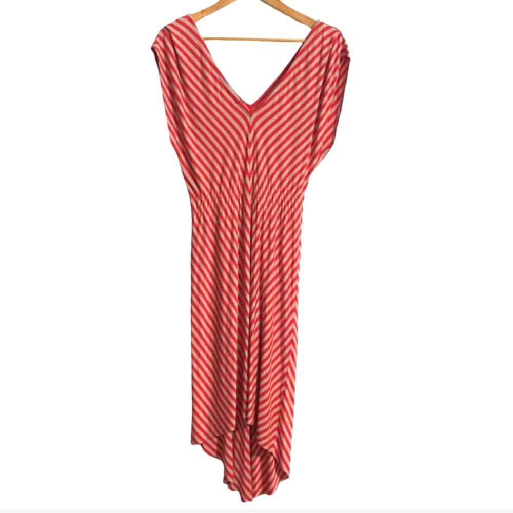 Remain Diagonal Striped High Low Dress Size M